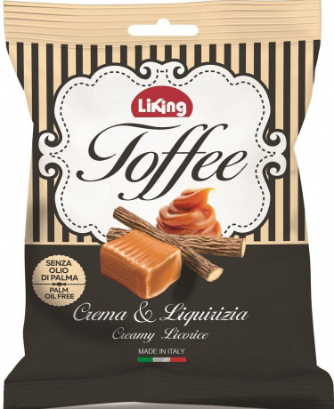 Liking cukríky TOFFEE smotanovo - lekoricové